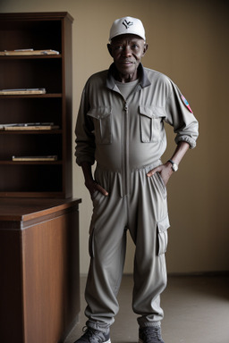 Kenyan elderly male with  gray hair