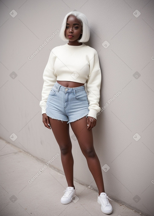 Ghanaian adult female with  white hair