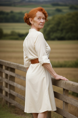 French elderly female with  ginger hair