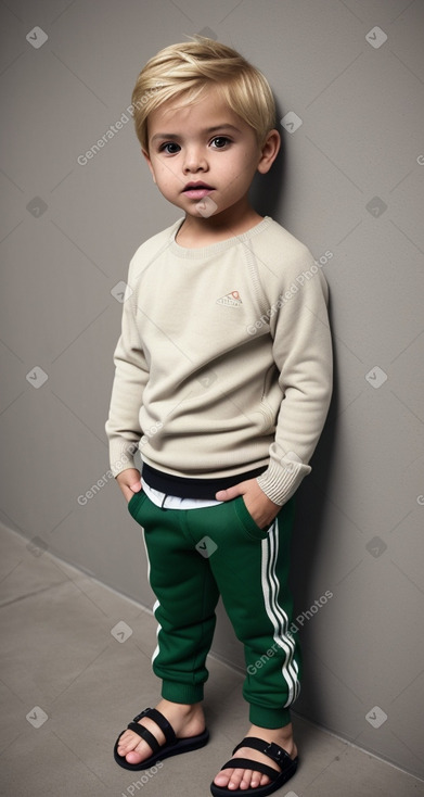 Mexican infant boy with  blonde hair