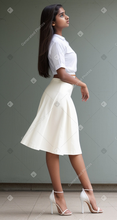 Sri lankan teenager girl with  brown hair