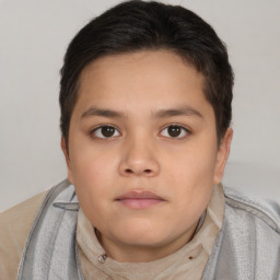 Neutral white young-adult female with short  brown hair and brown eyes