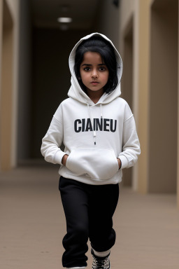 Omani child girl with  black hair