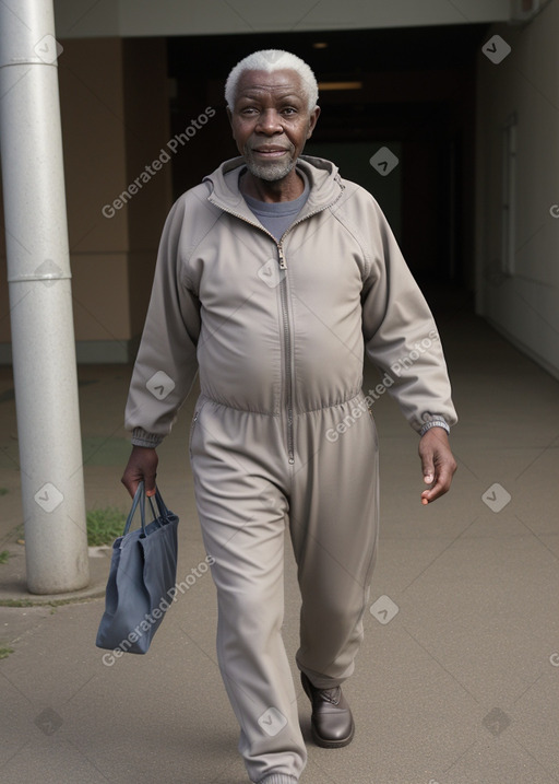 Zambian elderly male with  gray hair