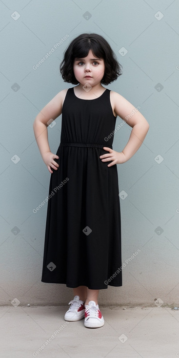 Macedonian child girl with  black hair