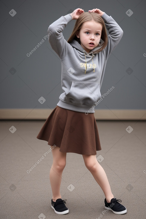 Swedish child girl with  brown hair