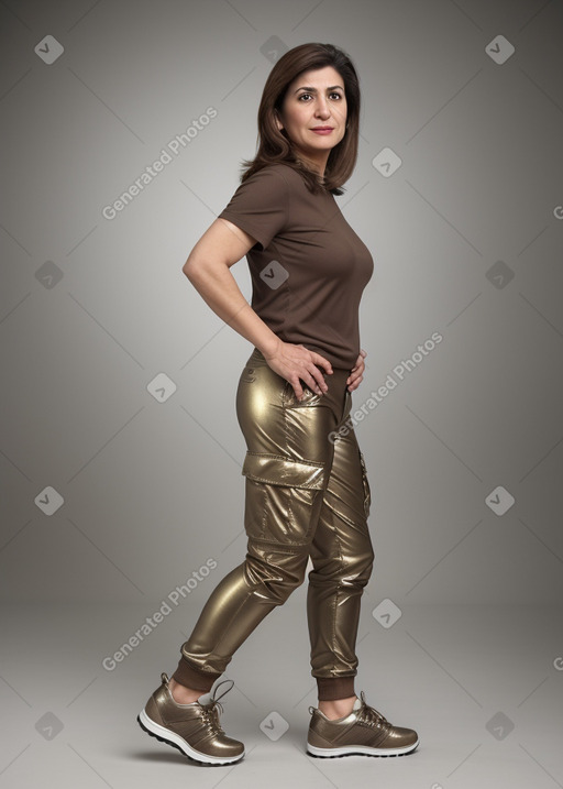 Iraqi middle-aged female with  brown hair