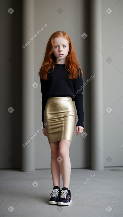 American child girl with  ginger hair