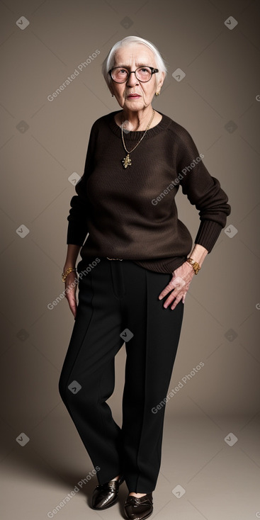 Elderly non-binary with  brown hair