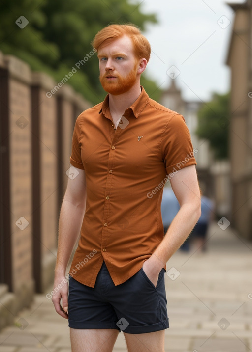 British adult male with  ginger hair