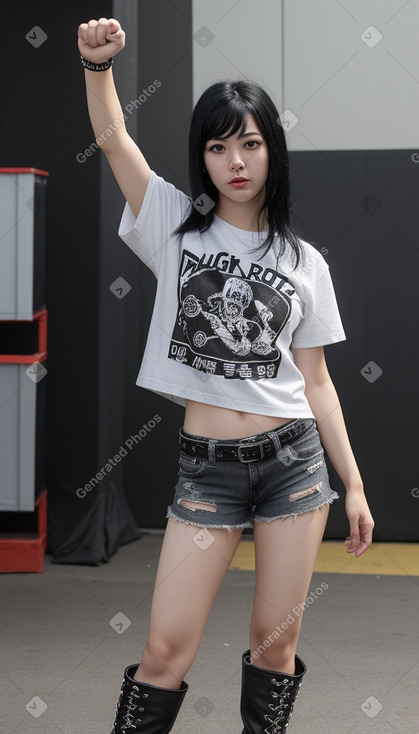 Korean adult female with  black hair