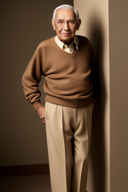 Elderly male with  brown hair