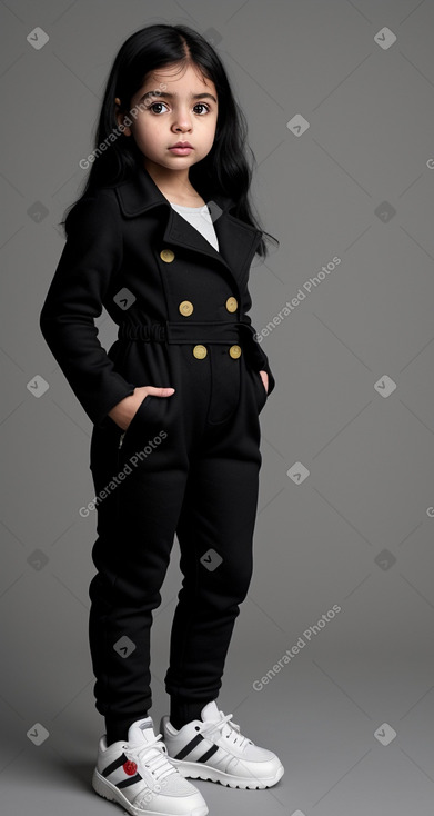 Colombian infant girl with  black hair