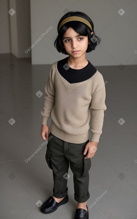 Iraqi child boy with  black hair