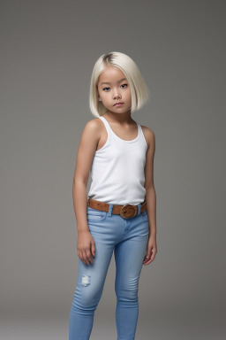 Child female with  white hair