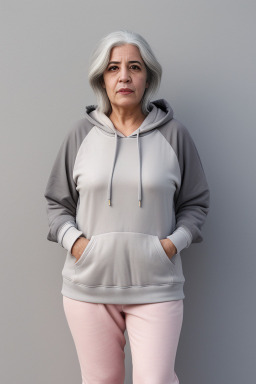 Tunisian middle-aged non-binary with  gray hair