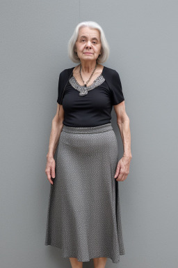 Austrian elderly female with  gray hair