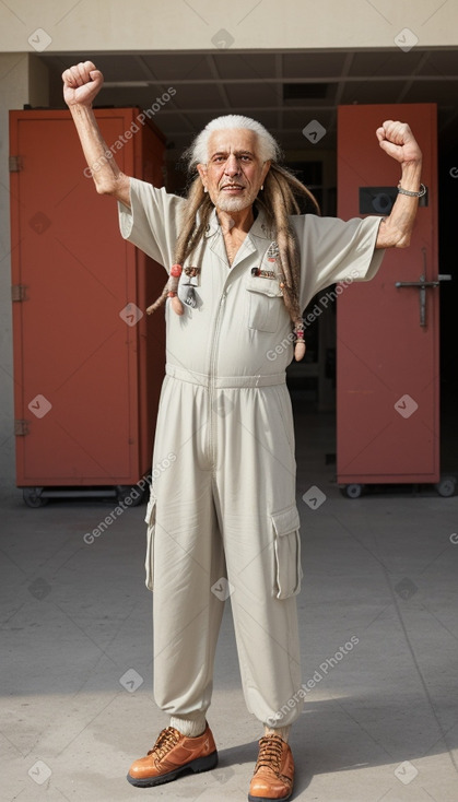 Arab elderly male with  white hair