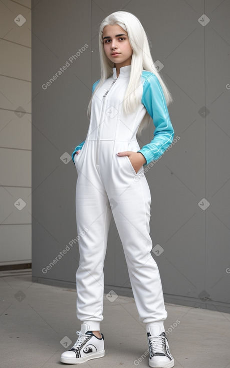 Iraqi teenager girl with  white hair