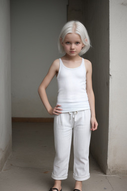 Slovak child girl with  white hair