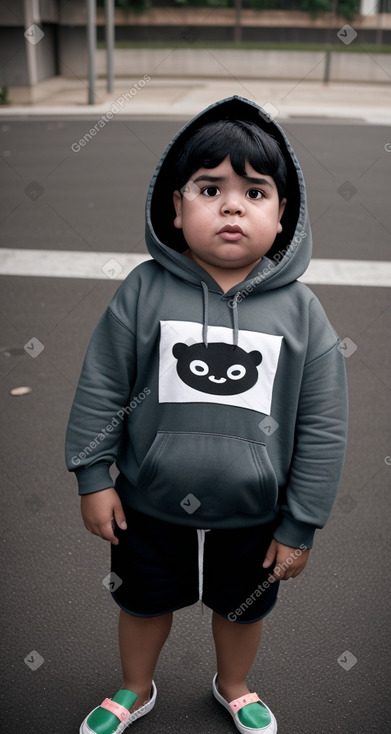 Brazilian child boy with  black hair