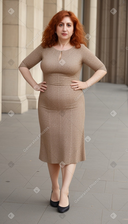 Armenian middle-aged female with  ginger hair