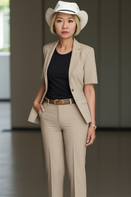 Thai 45 years female with  blonde hair