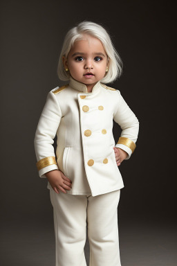 Indian infant girl with  white hair