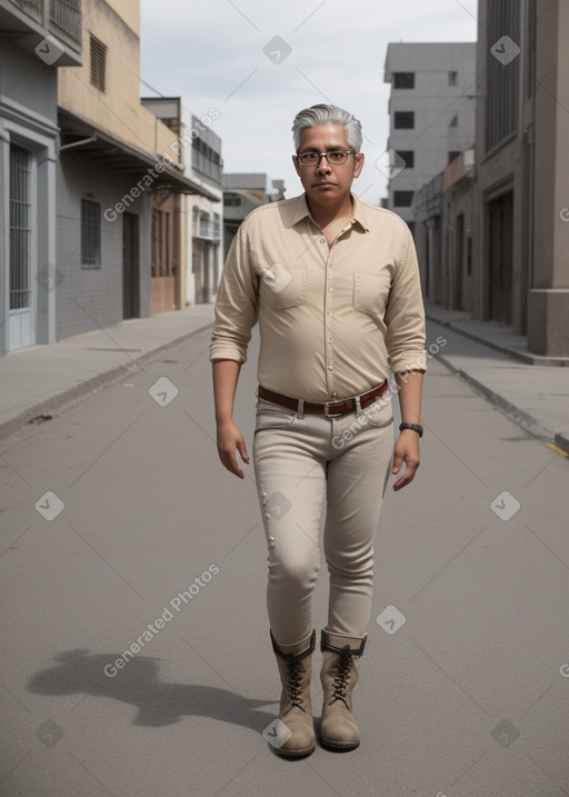 Honduran adult non-binary with  gray hair