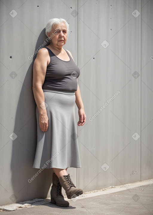 Bulgarian elderly female with  gray hair