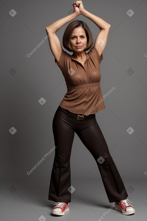 Peruvian 45 years female with  brown hair