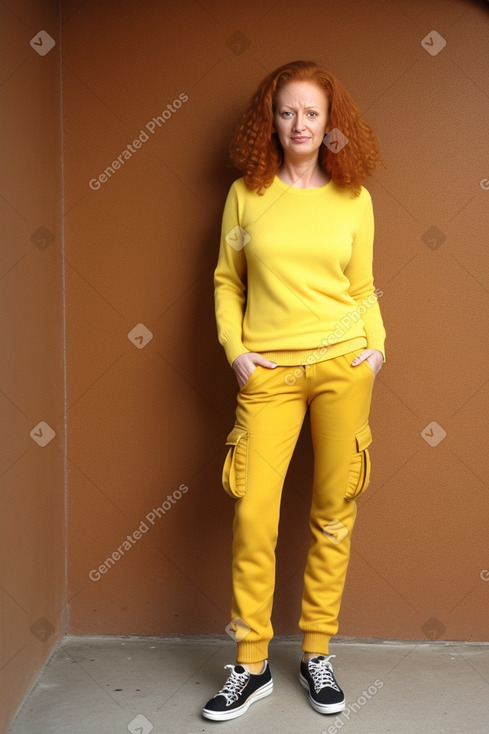 Tunisian 45 years female with  ginger hair