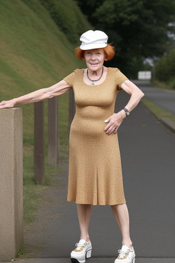 Belgian elderly female with  ginger hair