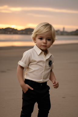 Colombian infant boy with  blonde hair