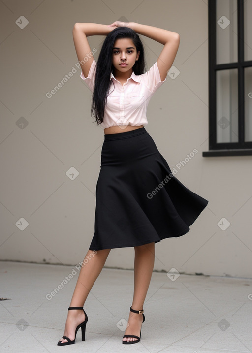 Honduran teenager girl with  black hair