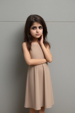 Iranian child female with  brown hair