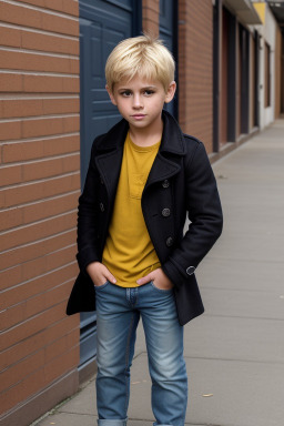 Uruguayan child boy with  blonde hair