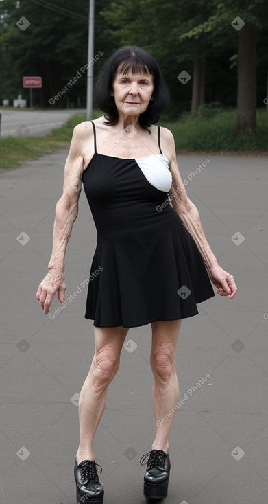 Latvian elderly female with  black hair