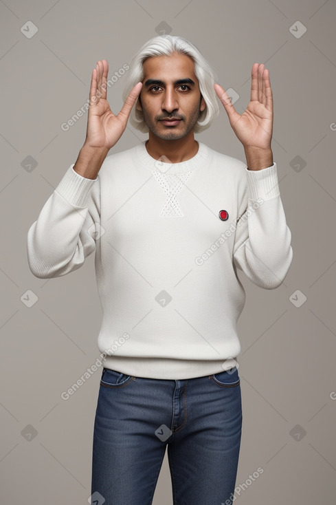 Emirati adult male with  white hair