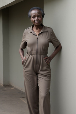 Kenyan elderly female with  black hair