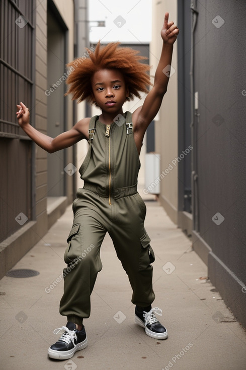 African american child boy with  ginger hair