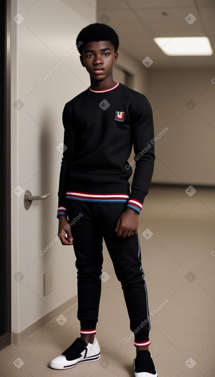 Ghanaian teenager boy with  black hair