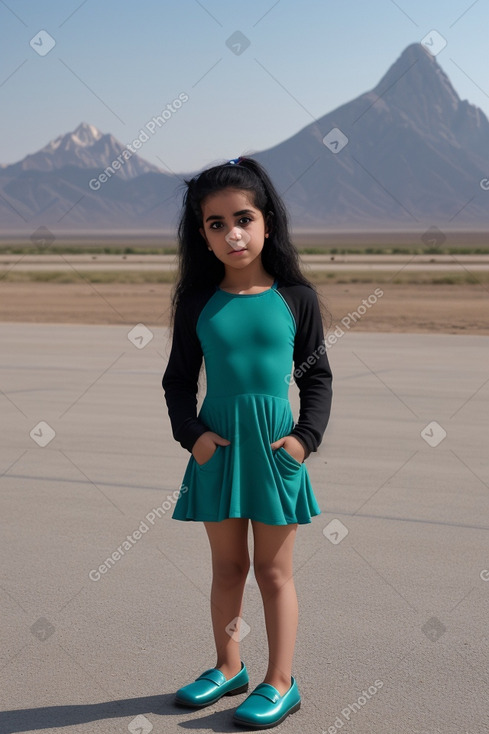 Saudi arabian infant girl with  black hair