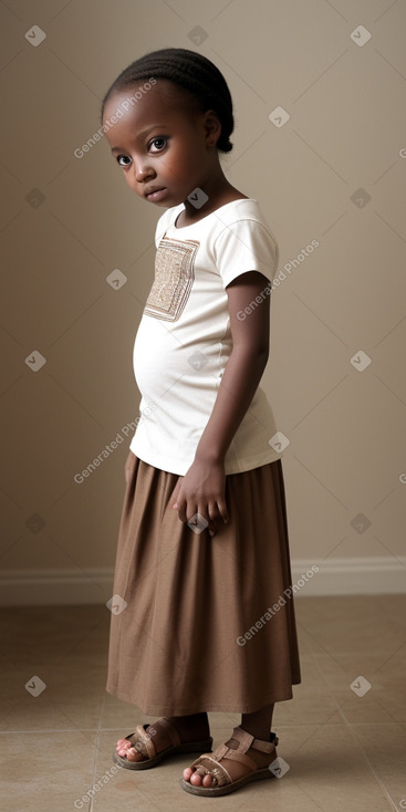 Senegalese infant girl with  brown hair