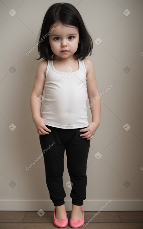 Swedish infant girl with  black hair