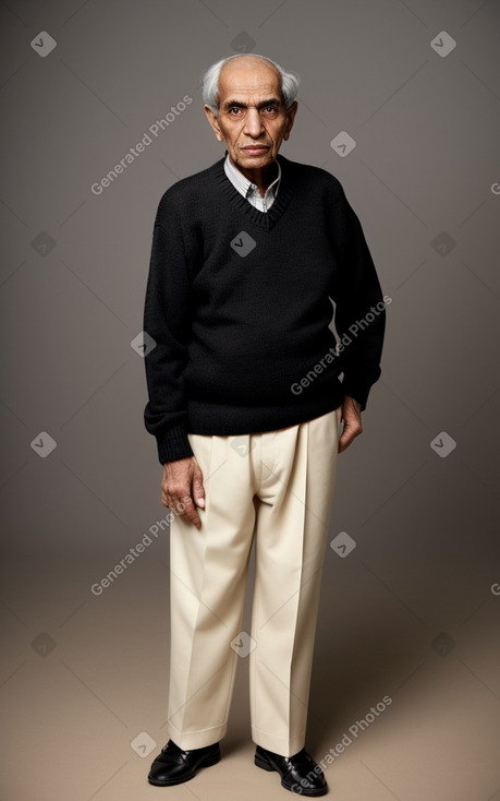 Egyptian elderly male with  black hair