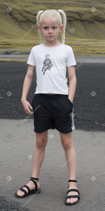 Icelandic child boy with  white hair