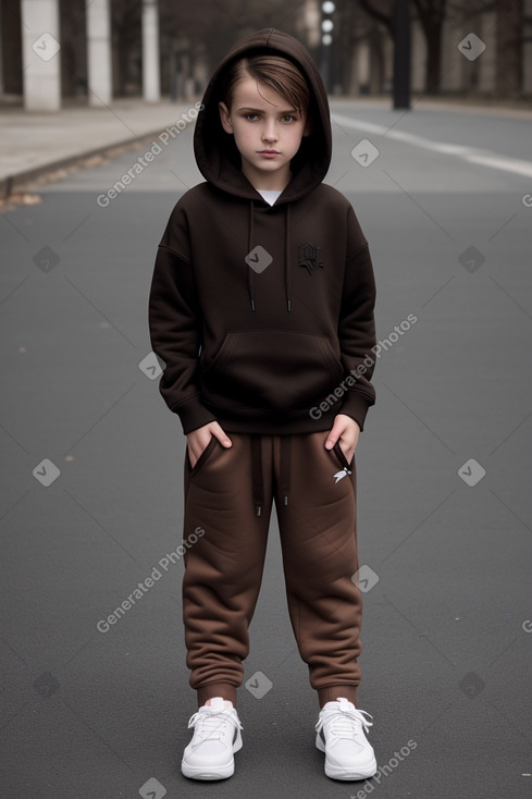 Serbian child boy with  brown hair