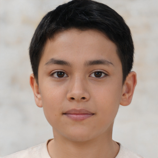 Neutral asian young-adult male with short  brown hair and brown eyes