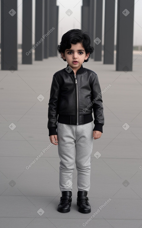 Kuwaiti infant boy with  black hair